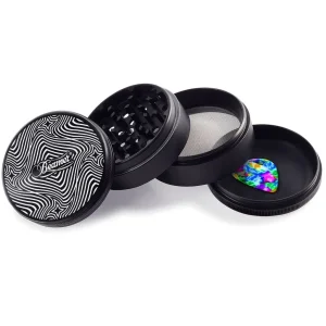 Beamer Aircraft Grade Aluminum 63MM Grinder - Psychedelic Star Maze