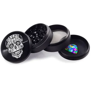 Beamer Aircraft Grade Aluminum 63MM Grinder - Sugar Skull