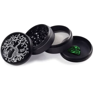 Beamer Aircraft Grade Aluminum 63MM Grinder - Tree of Life