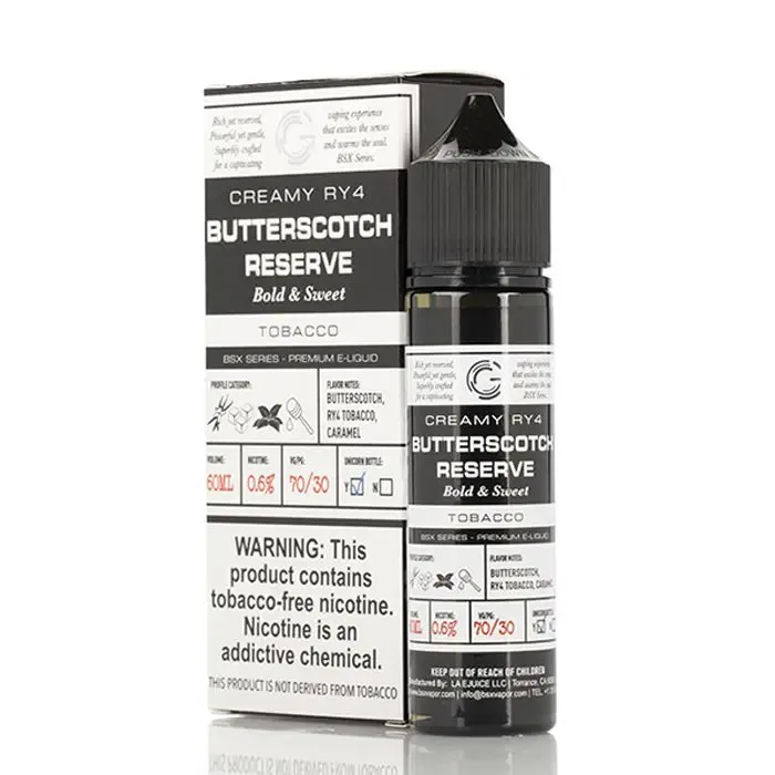 Glas Basix Butterscotch Reserve (RY4 Tobacco) Vape e-Liquid 60mL