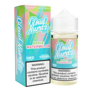 Iced Watermelon Apple 100ml Synthetic Nic Vape Juice - Cloud Nurdz - 6MG