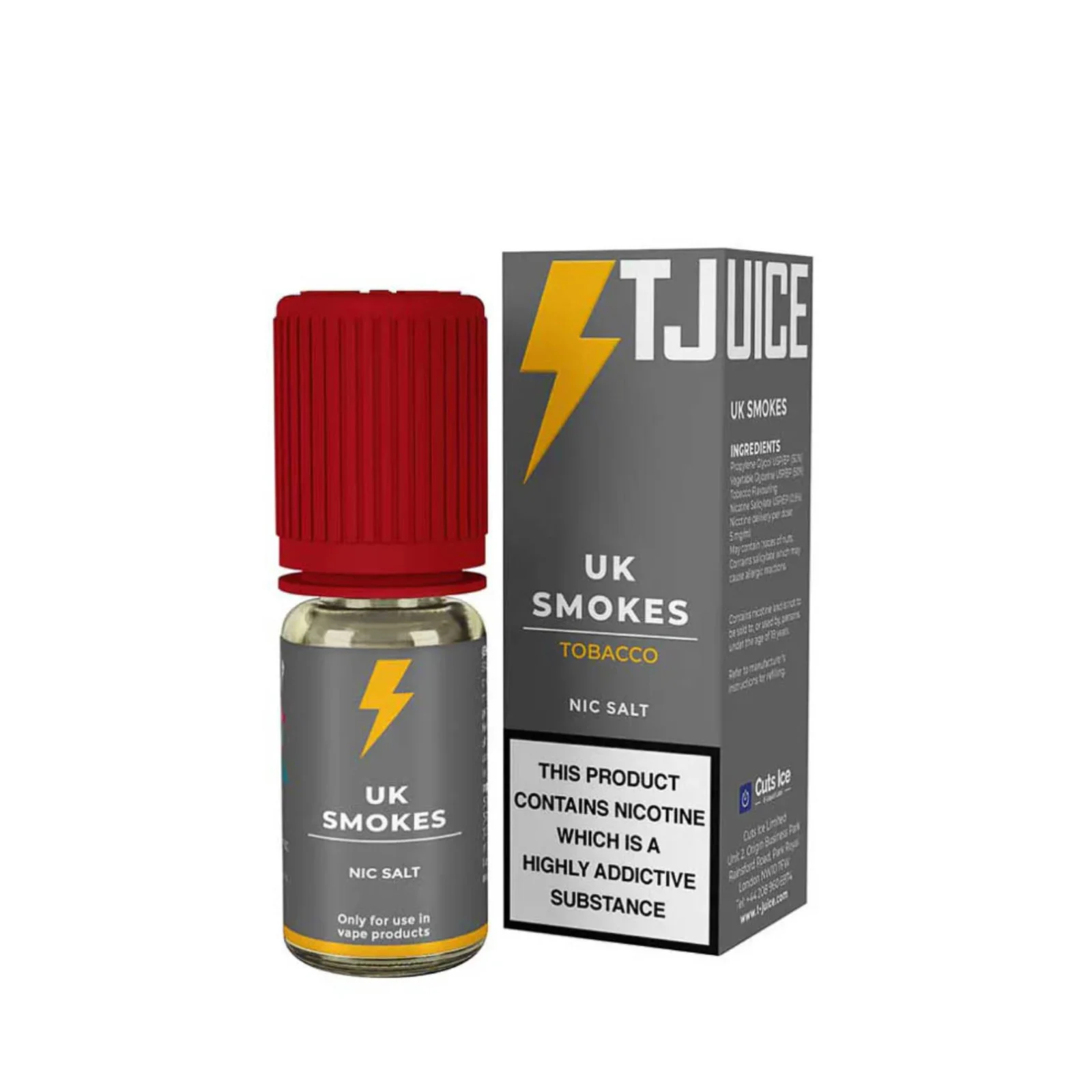 T Juice 10mg (1%) Nic Salt E-liquid 10ml - Image 2