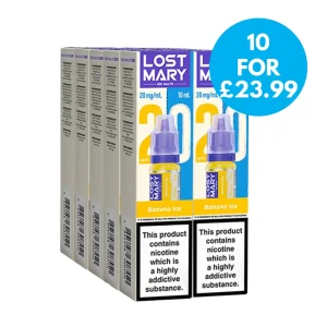 Box Of 10 – Lost Mary 20mg (2%) Nicotine Salt E-Liquid 10ml