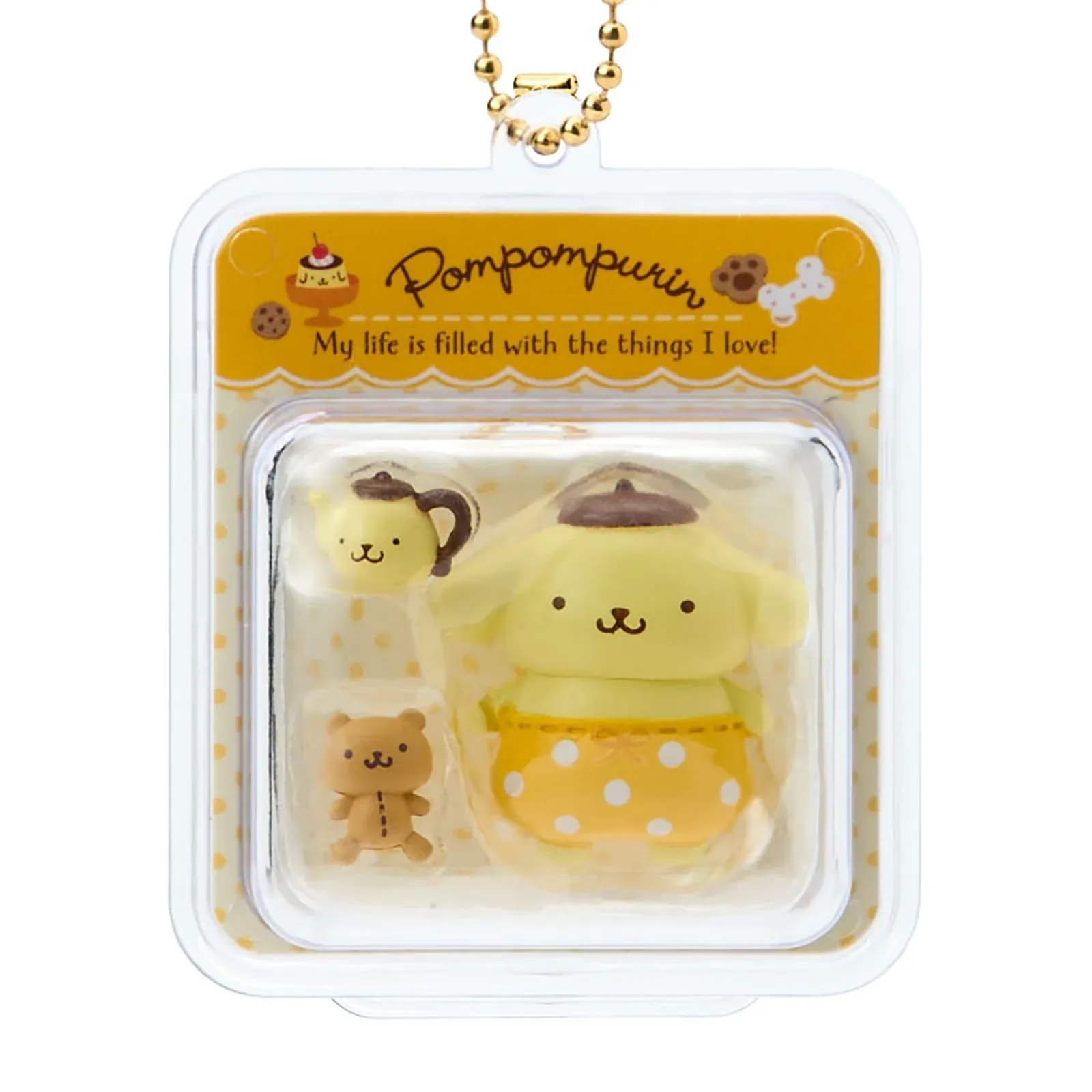 Sanrio Pompompurin Miniature Toy Package Charm PVC Resin Paper 059226 - Image 2