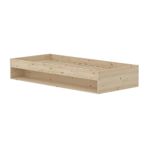 Single Bed with Shelf, 90x200 cm, Pine