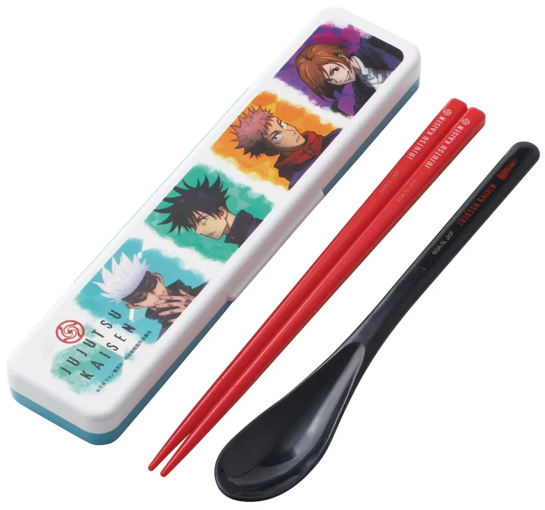 Skater 18cm Antibacterial Jujutsu Kaisen Combi Set Chopsticks Spoon CCS3SAAG-A