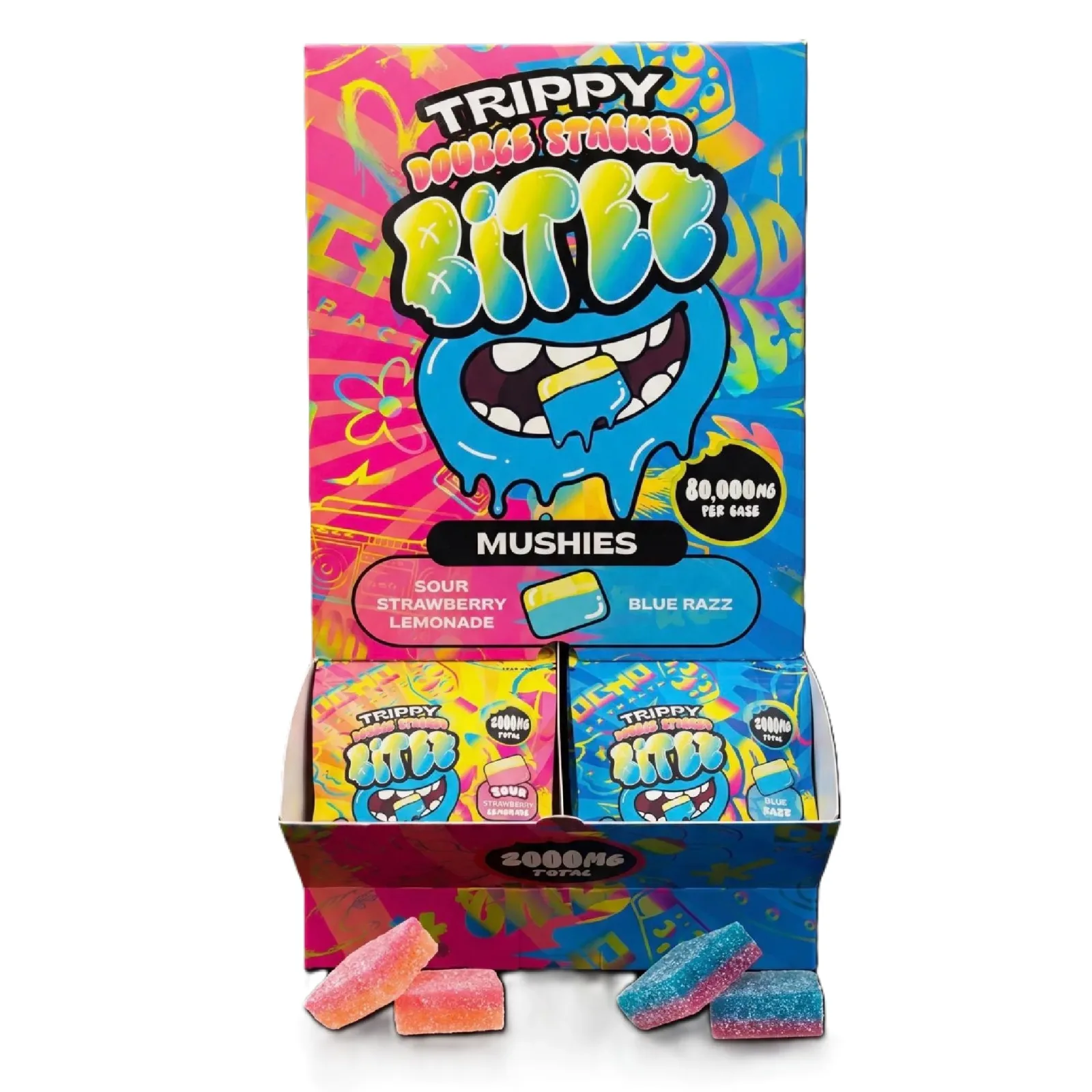 Trippy Double Stacked Mushroom Bitez - 2000mg (2ct) - Image 2