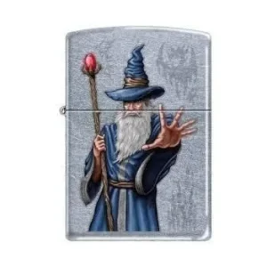 Zippo Lighter - Wizard with Wand Street Chrome